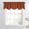 NICETOWN Blackout Floral Kitchen Valances for Windows 52 x 18 Inch Length(Burnt Orange)