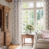NICETOWN Floral Linen Curtains 84 inches Long Pink Pattern Printed for Girls Bedroom Nursery, Boho Farmhouse Window Sheer Curtain Drapes Aesthetic Light Filtering Privacy 2 Panel Sets, 55″ W(Z- Pink 2)