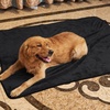NICETOWN Grey Fleece Twin Blanket – 300GSM Soft Lightweight Plush Cozy Twin Blankets for Bed, Sofa, Couch, Travel, Camping, 60×80 inches(Black ( Dog Bed Blanket ))