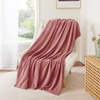 NICETOWN Grey Fleece Twin Blanket – 300GSM Soft Lightweight Plush Cozy Twin Blankets for Bed, Sofa, Couch, Travel, Camping, 60×80 inches(Dusty Pink)