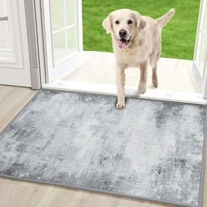 NICETOWN 8×10 Ultra-Thin Brown Oriental Rug for Bedroom, Tumble Washable Area Rugs 8×10, Boho Non-Slip Vintage Living Room Rugs, Oriental Carpet Entrance for Kitchen, Laundry, Bathroom, Bedroom(Sandy Grey)