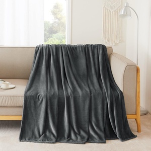 NICETOWN Grey Fleece Twin Blanket – 300GSM Soft Lightweight Plush Cozy Twin Blankets for Bed, Sofa, Couch, Travel, Camping, 60×80 inches(Dark Grey)