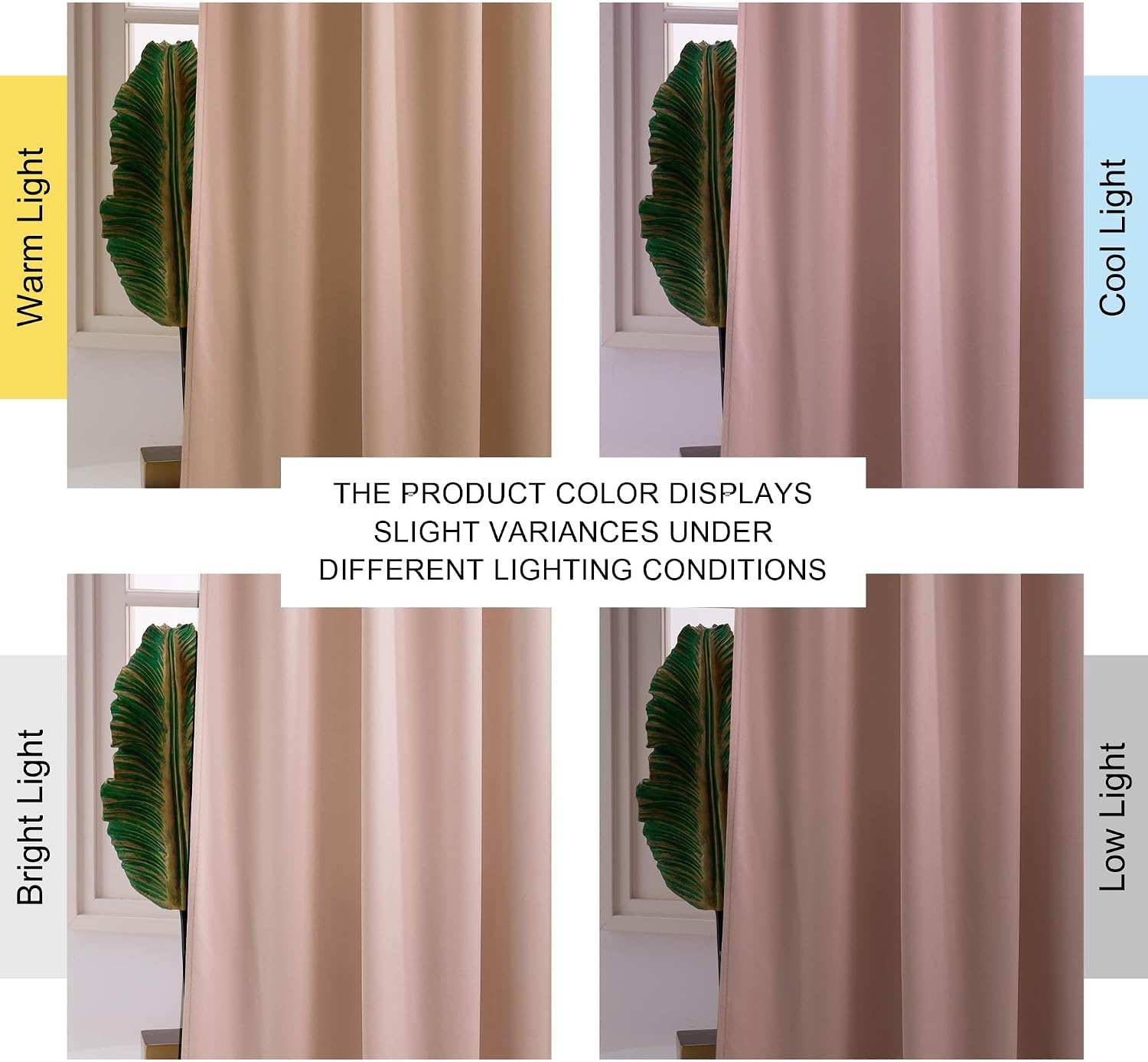 image:imageNICETOWN Gold Brown 90 inch Long Velvet Curtains amp Drapes 2 PanelsDusty Pink
