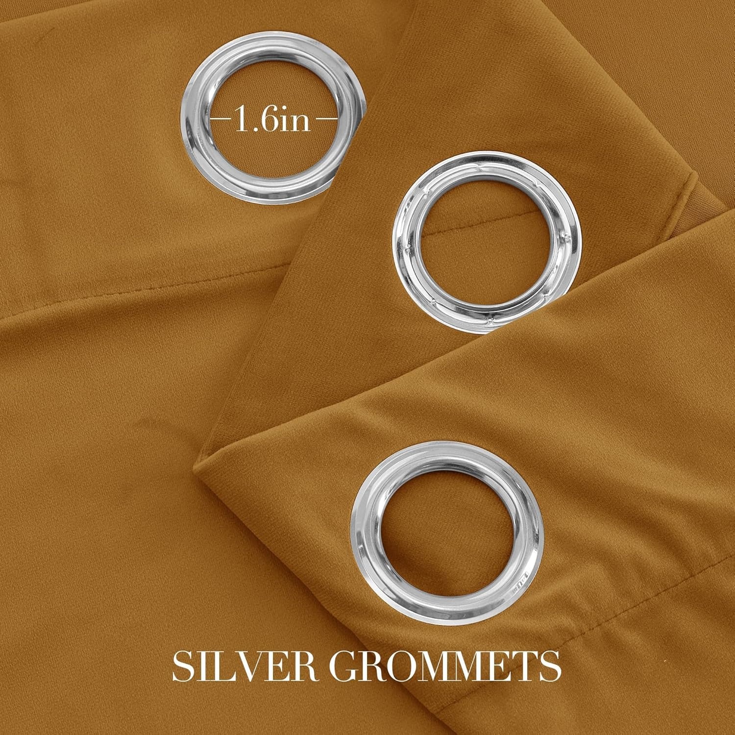 image:imageNICETOWN Gold Brown 90 inch Long Velvet Curtains amp Drapes 2 PanelsGold Brown