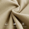 NICETOWN Gold Brown 90 inch Long Velvet Curtains & Drapes, 2 Panels(100% Blackout – Beige)