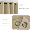 NICETOWN Gold Brown 90 inch Long Velvet Curtains & Drapes, 2 Panels(100% Blackout – Beige)