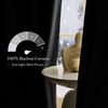 NICETOWN Gold Brown 90 inch Long Velvet Curtains & Drapes, 2 Panels(100% Blackout – Black)