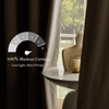 NICETOWN Gold Brown 90 inch Long Velvet Curtains & Drapes, 2 Panels(100% Blackout – Khaki)