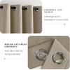 NICETOWN Gold Brown 90 inch Long Velvet Curtains & Drapes, 2 Panels(100% Blackout – Khaki)