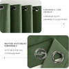 NICETOWN Gold Brown 90 inch Long Velvet Curtains & Drapes, 2 Panels(100% Blackout – Olive Green)