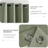 NICETOWN Gold Brown 90 inch Long Velvet Curtains & Drapes, 2 Panels(100% Blackout – Sage Green)