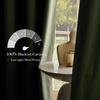 NICETOWN Gold Brown 90 inch Long Velvet Curtains & Drapes, 2 Panels(100% Blackout – Sage Green)
