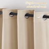 NICETOWN Gold Brown 90 inch Long Velvet Curtains & Drapes, 2 Panels(Beige)