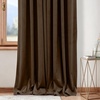 NICETOWN Gold Brown 90 inch Long Velvet Curtains & Drapes, 2 Panels(Brown)