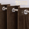 NICETOWN Gold Brown 90 inch Long Velvet Curtains & Drapes, 2 Panels(Brown)