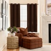 NICETOWN Gold Brown 90 inch Long Velvet Curtains & Drapes, 2 Panels(Brown)