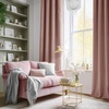 NICETOWN Gold Brown 90 inch Long Velvet Curtains & Drapes, 2 Panels(Dusty Pink)