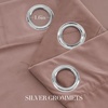 NICETOWN Gold Brown 90 inch Long Velvet Curtains & Drapes, 2 Panels(Dusty Pink)