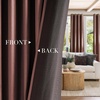 NICETOWN Gold Brown 90 inch Long Velvet Curtains & Drapes, 2 Panels(Dusty Rose Pink)