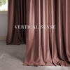 NICETOWN Gold Brown 90 inch Long Velvet Curtains & Drapes, 2 Panels(Dusty Rose Pink)