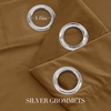 NICETOWN Gold Brown 90 inch Long Velvet Curtains & Drapes, 2 Panels(Golden Brown)