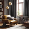 NICETOWN Gold Brown 90 inch Long Velvet Curtains & Drapes, 2 Panels(Grey)