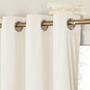 NICETOWN Gold Brown 90 inch Long Velvet Curtains & Drapes, 2 Panels(Ivory)
