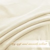 NICETOWN Gold Brown 90 inch Long Velvet Curtains & Drapes, 2 Panels(Ivory)