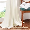 NICETOWN Gold Brown 90 inch Long Velvet Curtains & Drapes, 2 Panels(Ivory)