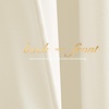 NICETOWN Gold Brown 90 inch Long Velvet Curtains & Drapes, 2 Panels(Ivory)