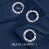 NICETOWN Gold Brown 90 inch Long Velvet Curtains & Drapes, 2 Panels(Navy Blue)
