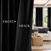 NICETOWN Gold Brown 90 inch Long Velvet Curtains & Drapes, 2 Panels(Onyx)