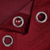 NICETOWN Gold Brown 90 inch Long Velvet Curtains & Drapes, 2 Panels(Red)
