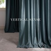 NICETOWN Gold Brown 90 inch Long Velvet Curtains & Drapes, 2 Panels(Slate Blue)
