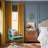 NICETOWN Gold Brown 90 inch Long Velvet Curtains & Drapes, 2 Panels(Yellowish Gold)
