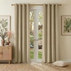 NICETOWN Gold Brown 90 inch Long Velvet Curtains & Drapes, 2 Panels(100% Blackout – Beige)