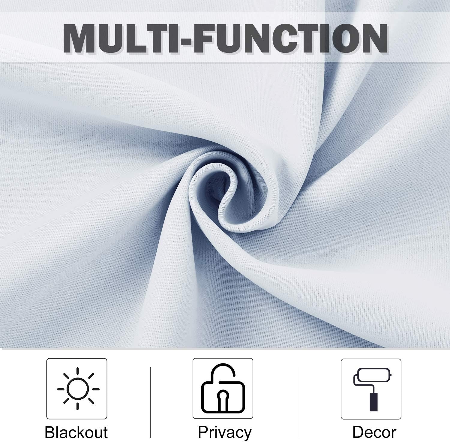 image:imageNICETOWN Kitchen Tiers Curtains for Small Window Bathroom 52 W x 30 LGreyish White