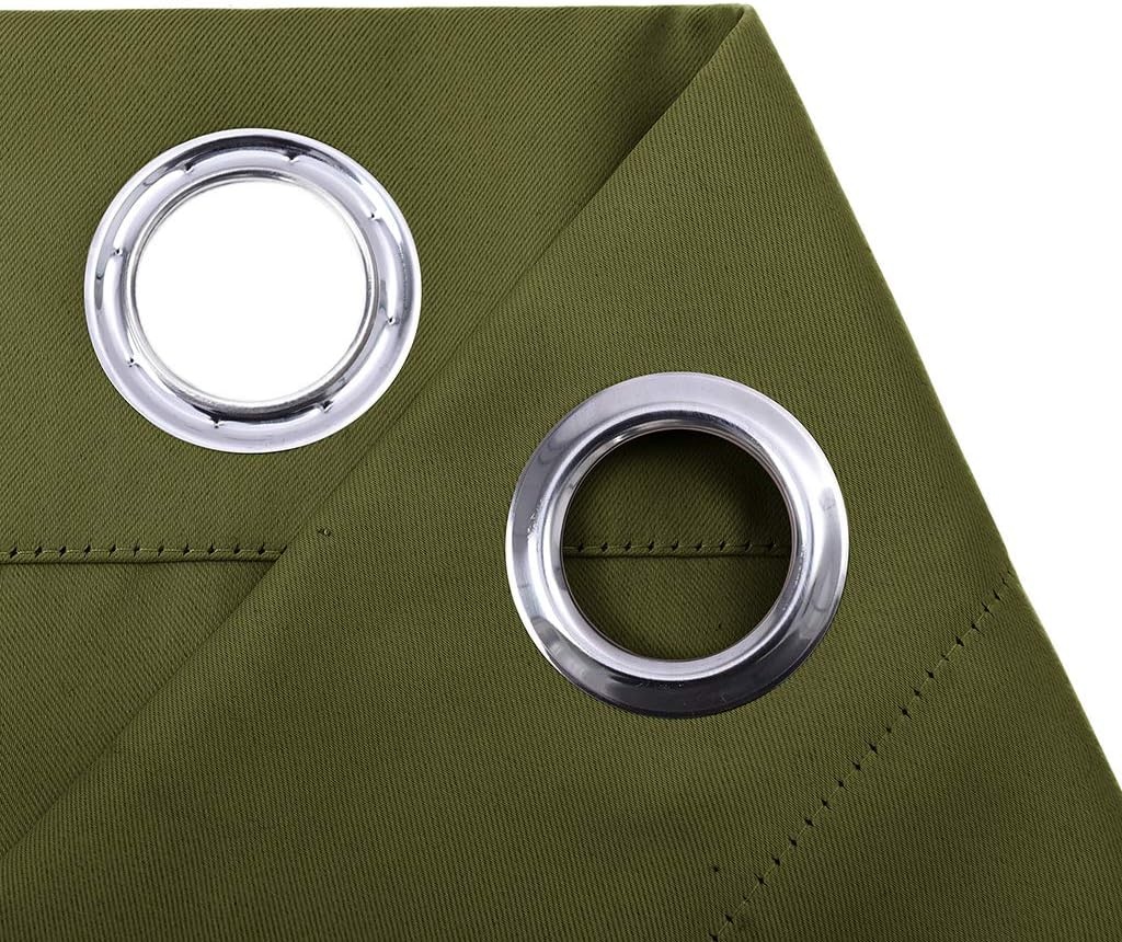 image:imageNICETOWN Kitchen Tiers Curtains for Small Window Bathroom 52 W x 30 LOlive Green