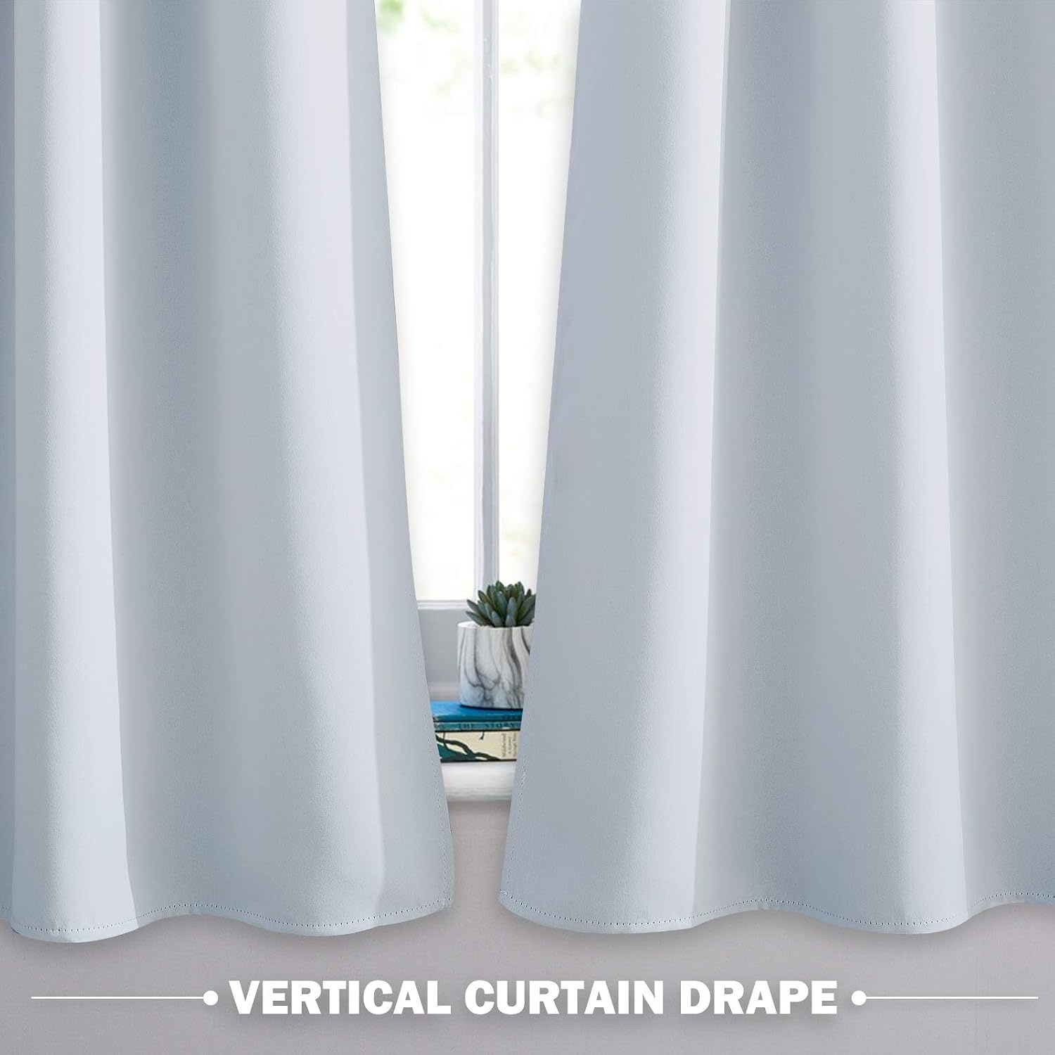 image:imageNICETOWN Kitchen Tiers Curtains for Small Window Bathroom 52 W x 30 LWhite