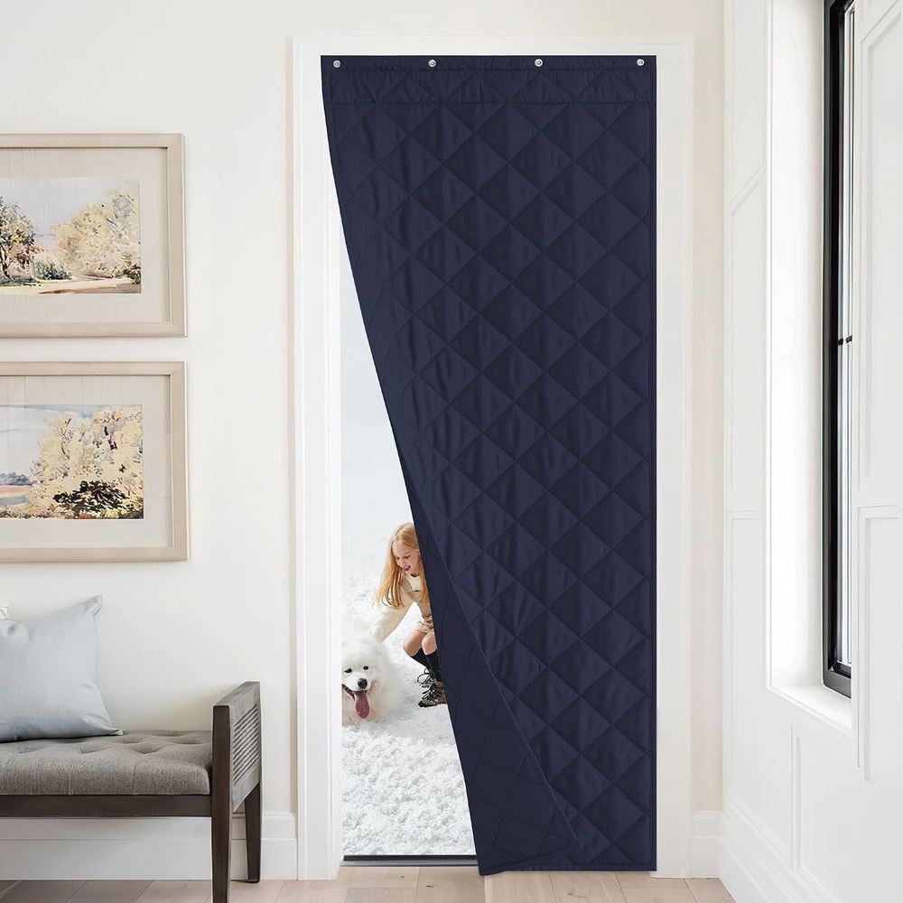 image:imageNICETOWN Thermal Insulated Door Curtains 82 Inches Long for Living Room