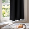 NICETOWN 4 Panels Stone Blue Blackout Curtains 63 inch Length for Nursery(Black)