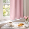 NICETOWN 4 Panels Stone Blue Blackout Curtains 63 inch Length for Nursery(Blush Pink)