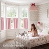 NICETOWN 4 Panels Stone Blue Blackout Curtains 63 inch Length for Nursery(Blush Pink)