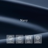 NICETOWN 4 Panels Stone Blue Blackout Curtains 63 inch Length for Nursery(Navy Blue)
