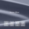 NICETOWN 4 Panels Stone Blue Blackout Curtains 63 inch Length for Nursery(Stone Blue)