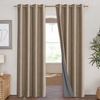 NICETOWN Burlap Blackout Curtains for Dining Room 52″ w x 84″ L 2 Panels