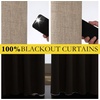 NICETOWN Burlap Blackout Curtains for Dining Room 52″ w x 84″ L 2 Panels