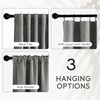 NICETOWN Faux Linen Grey Curtains for Bedroom, Rod Pocket & Back Tab Rustic Linen Blend Window Treatments Privacy with Light Through for Boys Room/Living Room, W52 x L84, 2 Panels