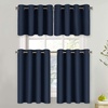 NICETOWN Kitchen Tiers Curtains for Small Window Bathroom, 52 W x 30 L(1 Panel – Navy)
