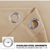 NICETOWN Kitchen Tiers Curtains for Small Window Bathroom, 52 W x 30 L(Biscotti Beige)